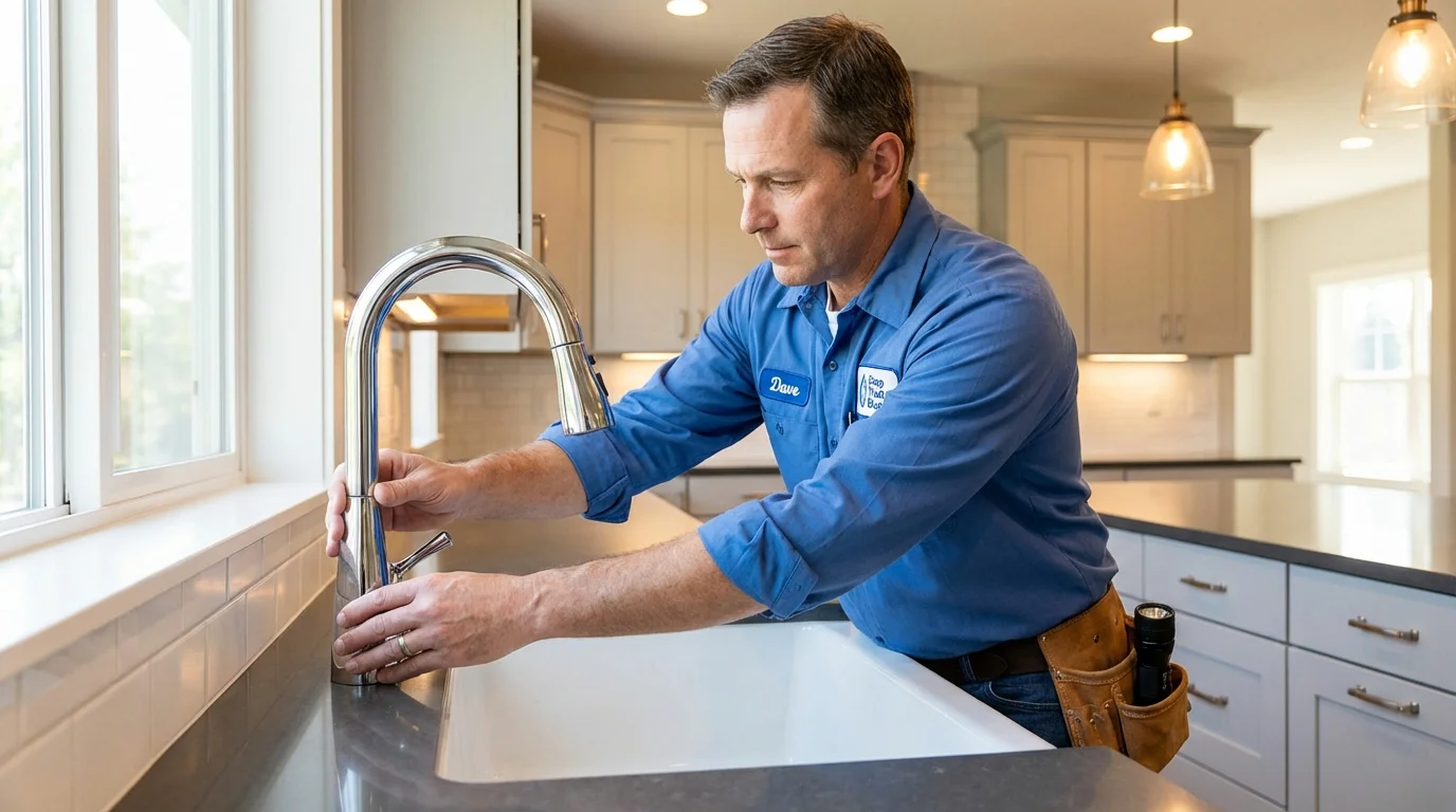 Kitchen faucet installation by Johns Plumbing LLC in Lambert
